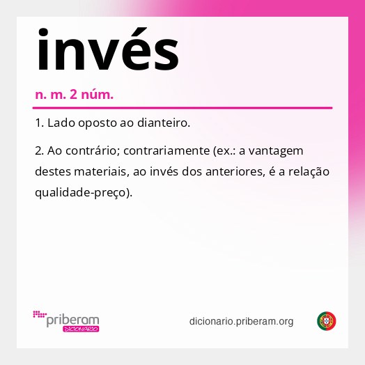 Significado de invés