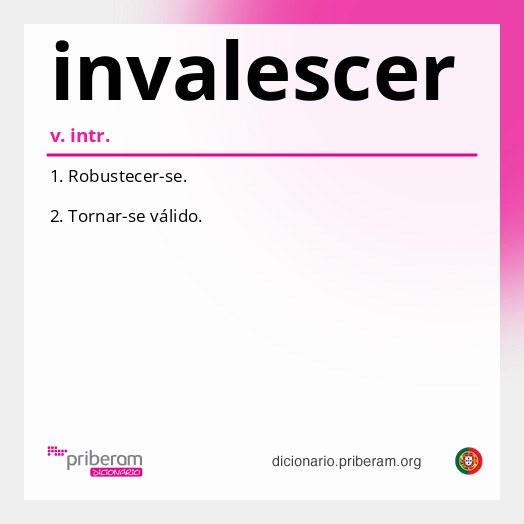 Significado de invalescer