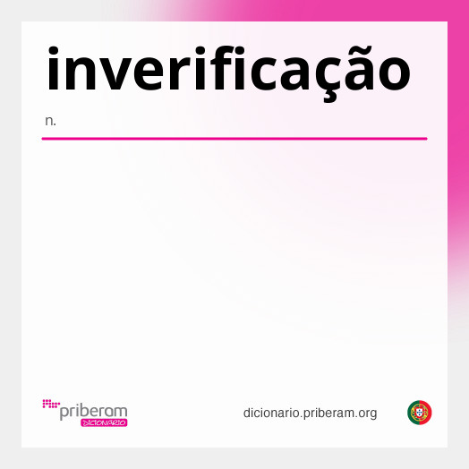 Significado de inverificação
