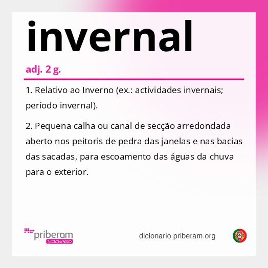 Significado de invernal