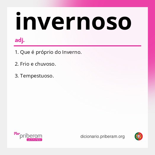 Significado de invernoso