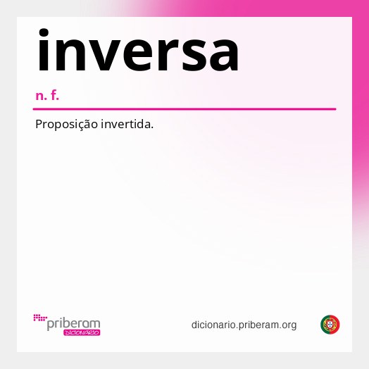 Significado de inversa