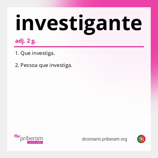 Significado de investigante
