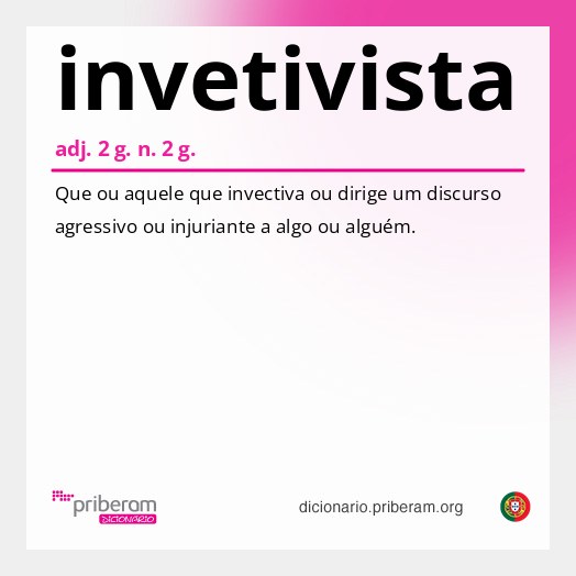 Significado de invetivista