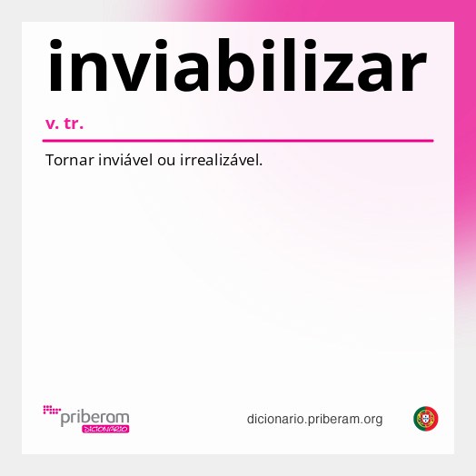 Significado de inviabilizar