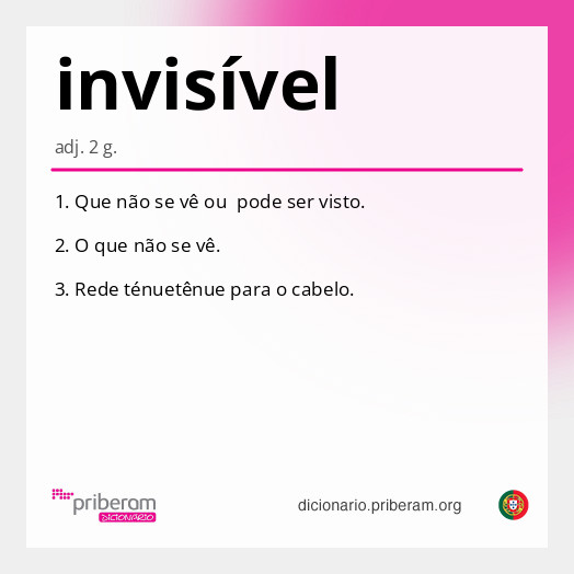 Significado de invisível