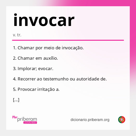 Significado de invocar