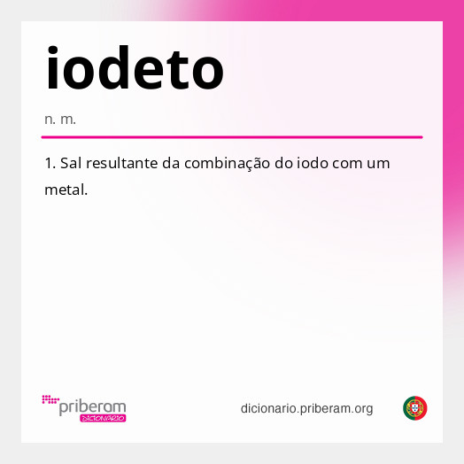 Significado de iodeto