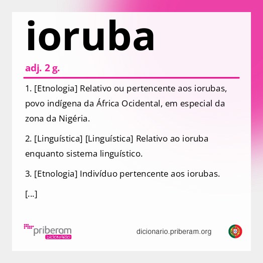 Significado de ioruba