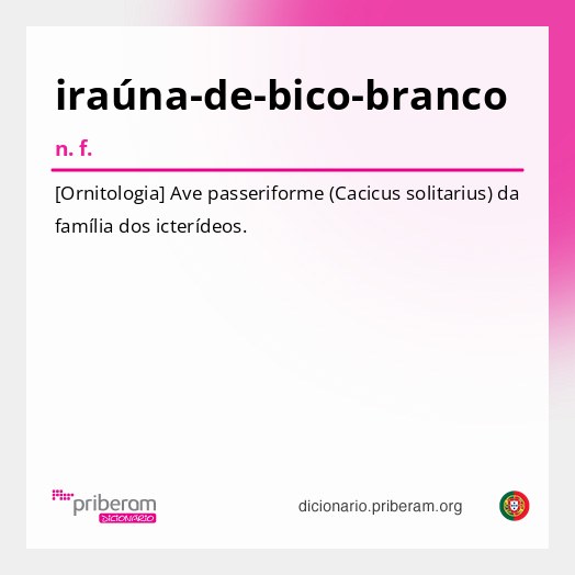 Significado de iraúna-de-bico-branco