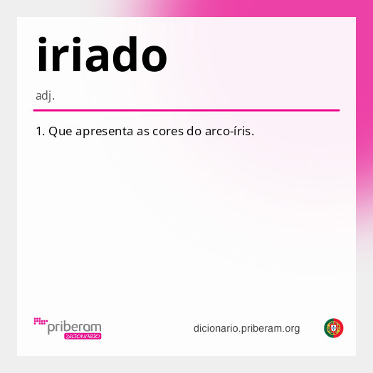 Significado de iriado