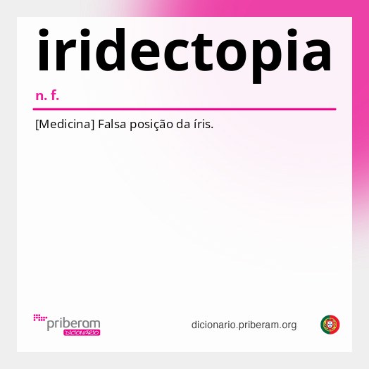 Significado de iridectopia