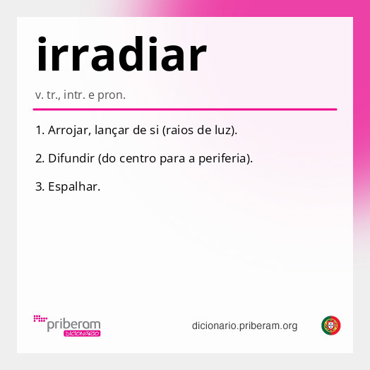 Significado de irradiar