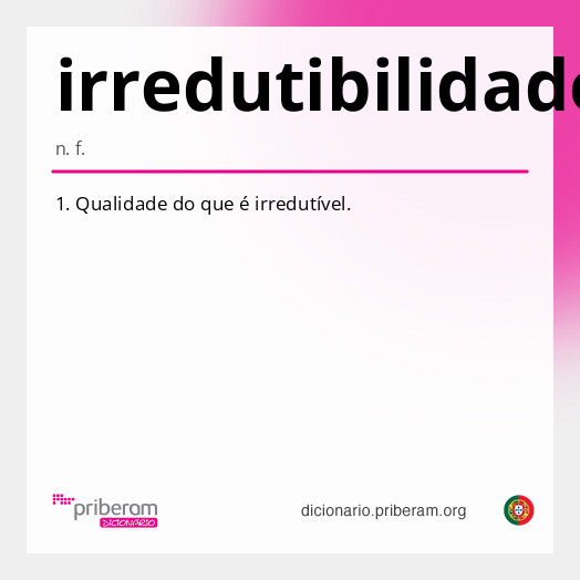Significado de irredutibilidade