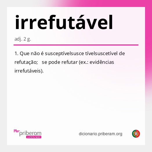 Significado de irrefutável