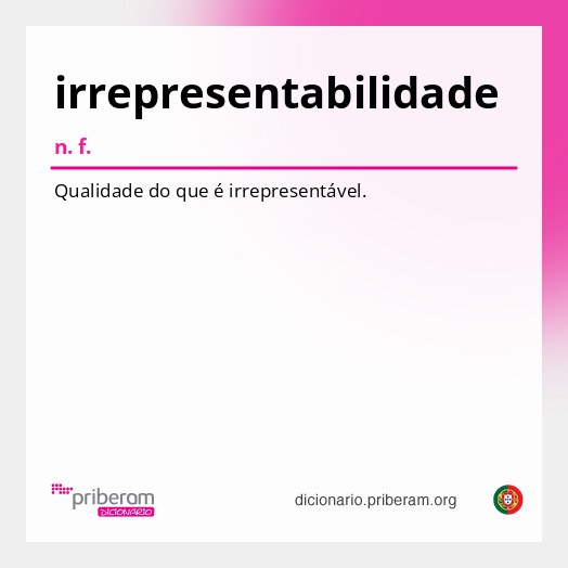 Significado de irrepresentabilidade