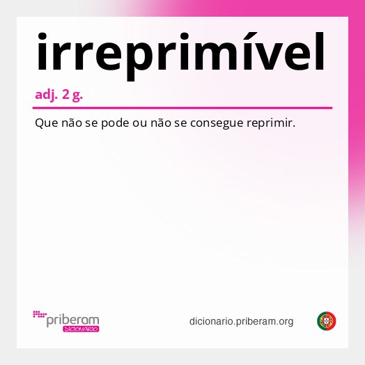 Significado de irreprimível