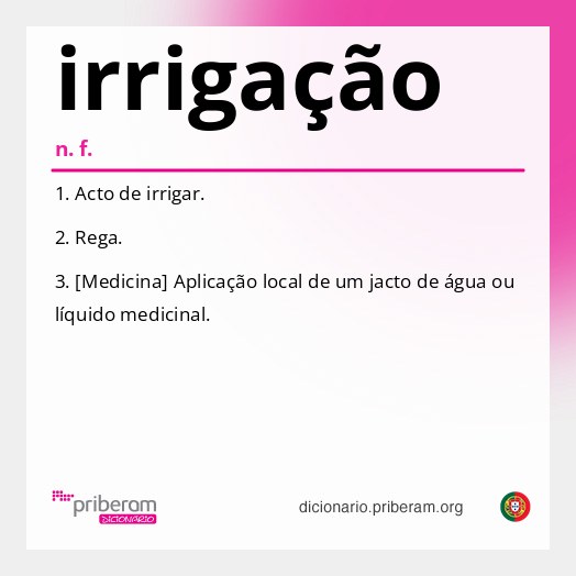 Significado de irrigação