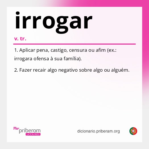 Significado de irrogar