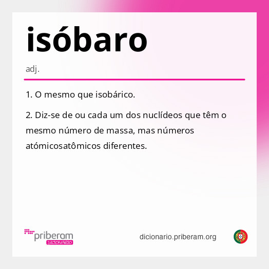 Significado de isóbaro