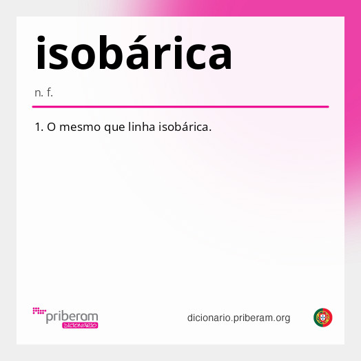 Significado de isobárica