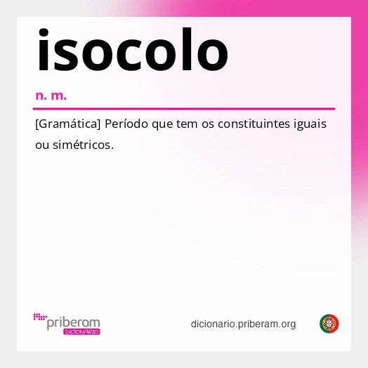 Significado de isocolo