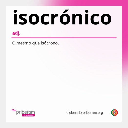Significado de isocrónico