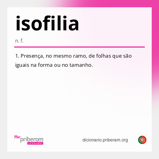 Significado de isofilia