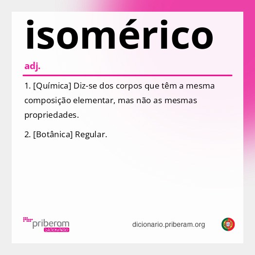 Significado de isomérico