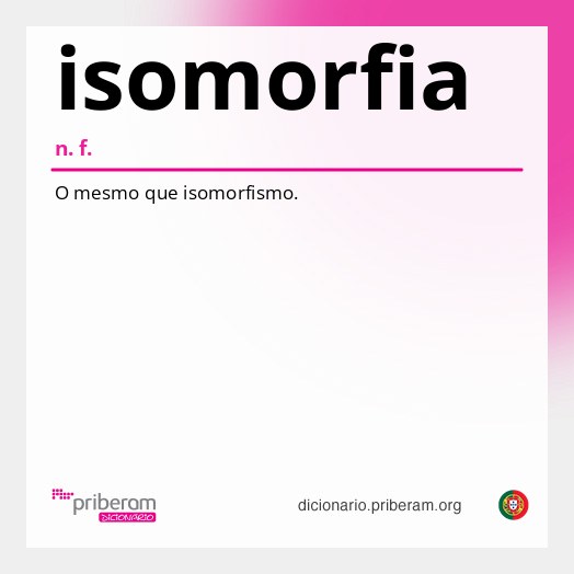 Significado de isomorfia