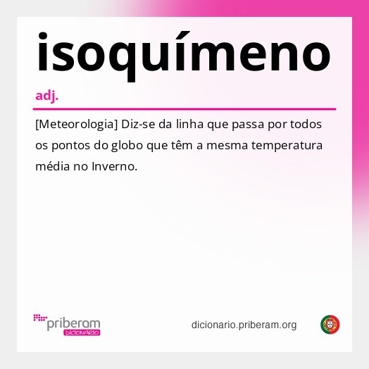 Significado de isoquímeno