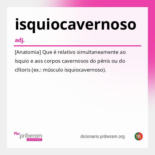 Significado de isquiocavernoso