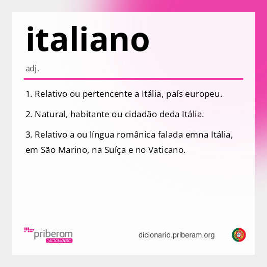 Significado de italiano