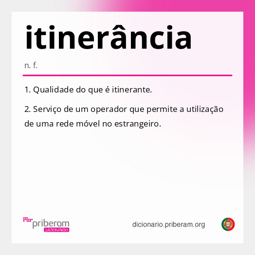 Significado de itinerância