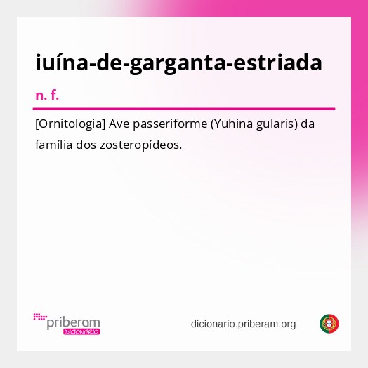 Significado de iuína-de-garganta-estriada
