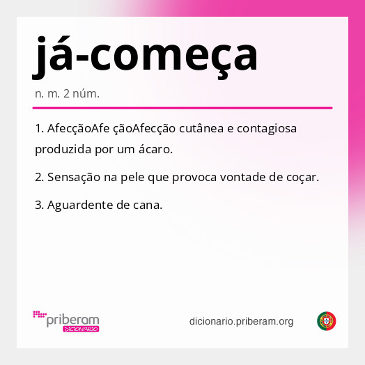 Significado de já-começa