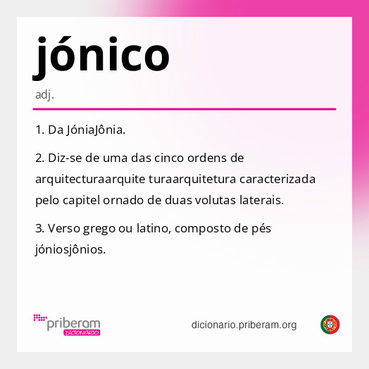 Significado de jónico