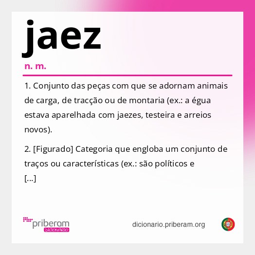 Significado de jaez