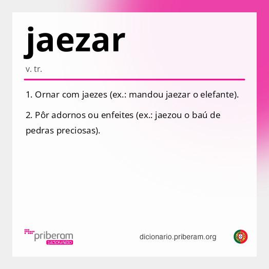 Significado de jaezar