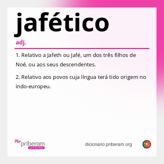 Significado de jafético