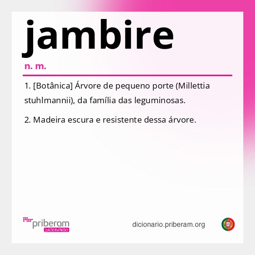 Significado de jambire