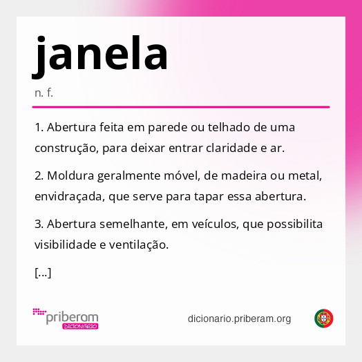 Significado de janela