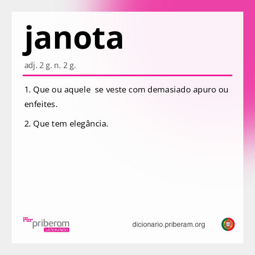 Significado de janota