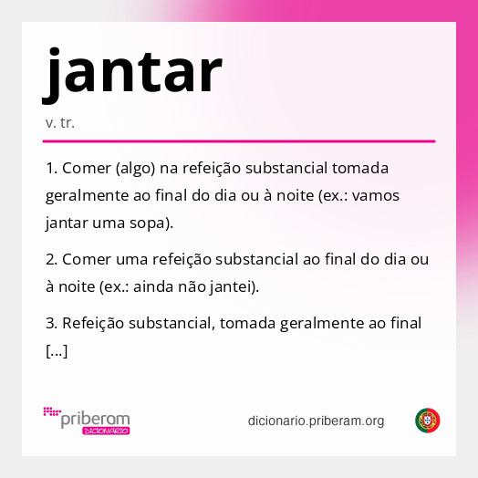 Significado de jantar
