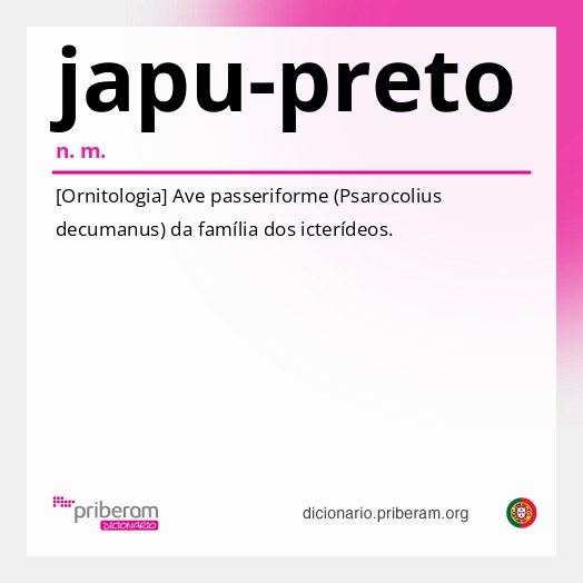 Significado de japu-preto