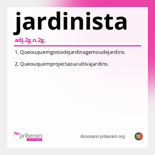 Significado de jardinista