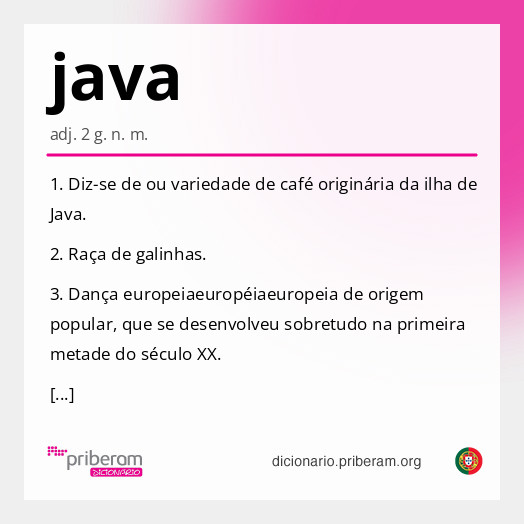 Significado de java