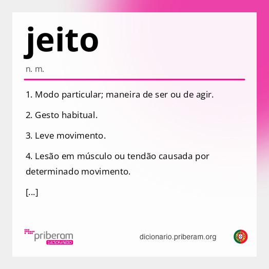 Significado de jeito