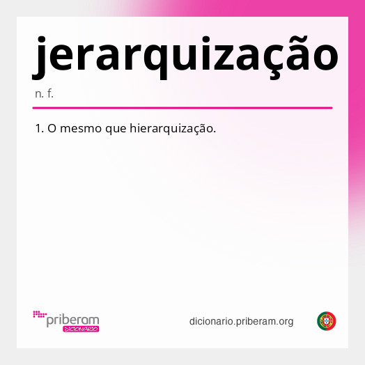 Significado de jerarquização