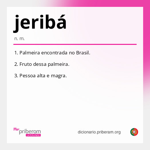 Significado de jeribá